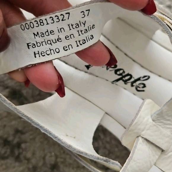 Free People Womens White Finn Fisherman Platform Sandal 37 - Picture 10 of 14